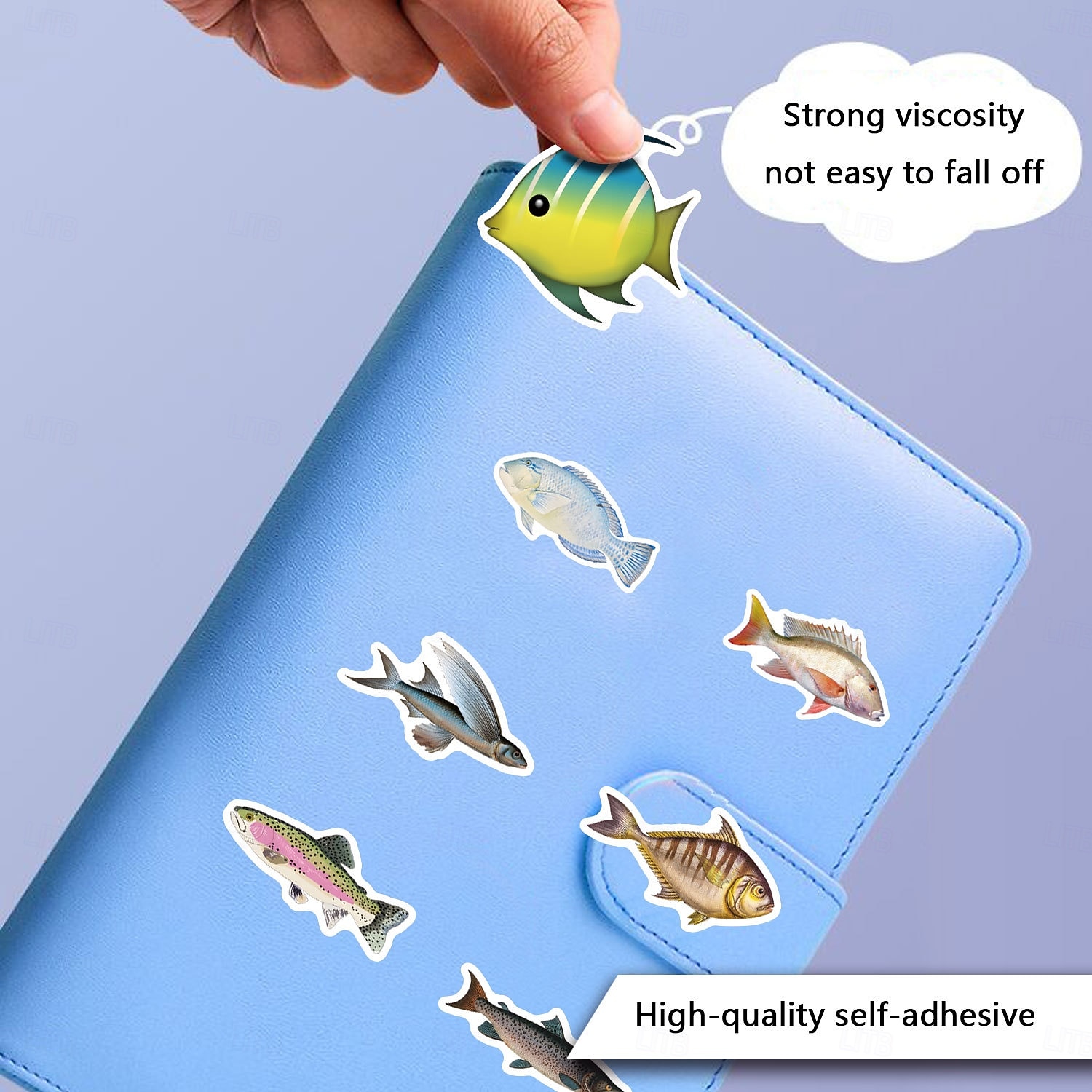 110 adesivi di pesci per adulti e bambini, adesivi in vinile impermeabili di animali marini oceanici per laptop, borraccia, telefono, Kindle, diario, album di ritagli, skateboard, bagagli, senza del 2026 a $10.49 –P2