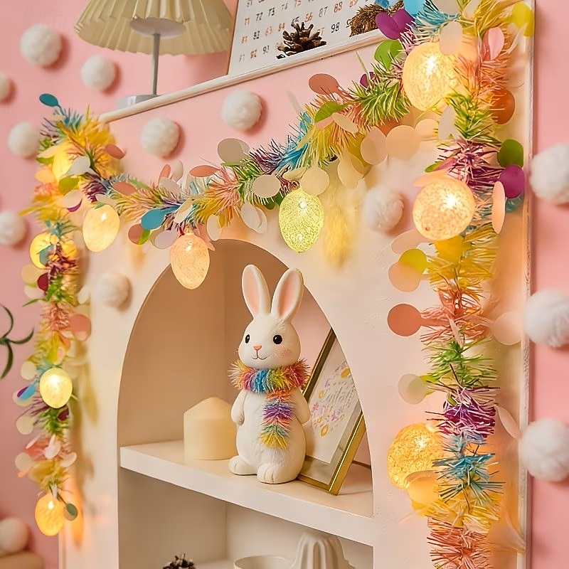 Luzes de LED em formato de coração, conto de fadas, 2m, 10 LEDs, alimentadas por bateria, para decoração de quarto, jardim, varanda, alpendre, janela e festas de Páscoa. de 2026 por $12.99 –P2