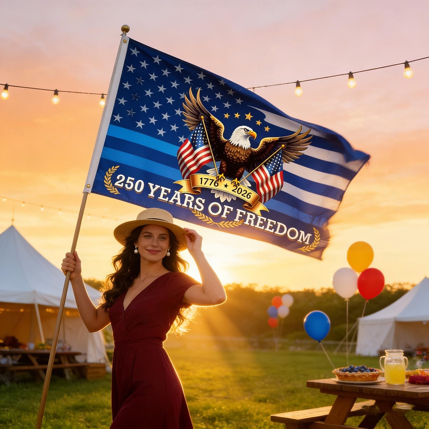 Bandiera degli Stati Uniti per il 250° anniversario, formato 3x5 piedi, ideale per esterni, celebrazioni patriottiche e per la festa dell'indipendenza, perfetta per la casa, il giardino e l'esposizione all'aperto. del 2026 a $21.99 –P2