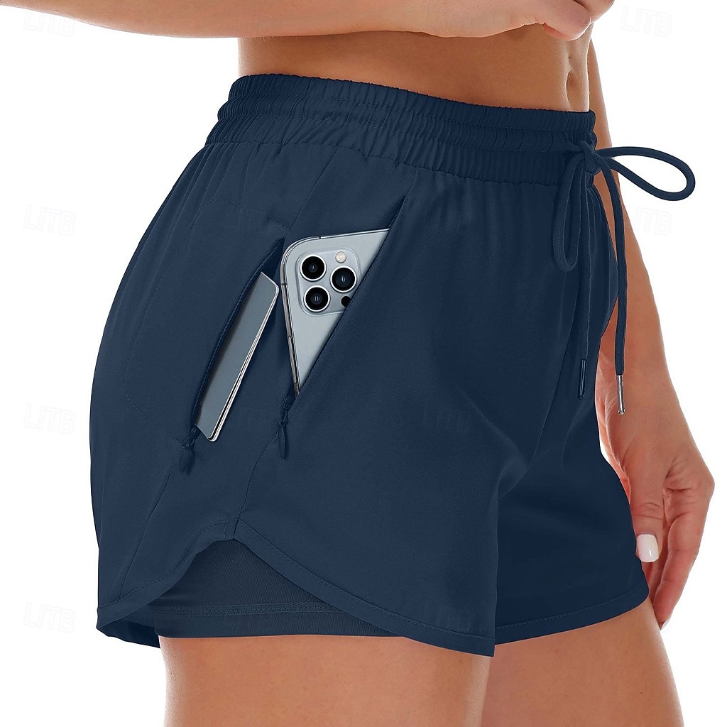 Per donna Shorts sportivi Shorts Pantaloncini Estivi Shorts da Spiaggia Vacanza Moda Casual Quotidiano Corto Misura del girovita medio Coulisse Fascia Elastica Tasca con cerniera Asciugatura Rapida del 2026 a $24.99 –P5