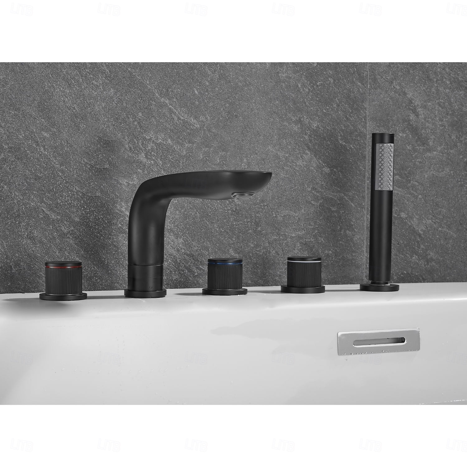 Badekarskran - Moderne Malte overflater Frittstående Messing Ventil Bath Shower Mixer Taps 2026 - ZAR R10076.92 –P4