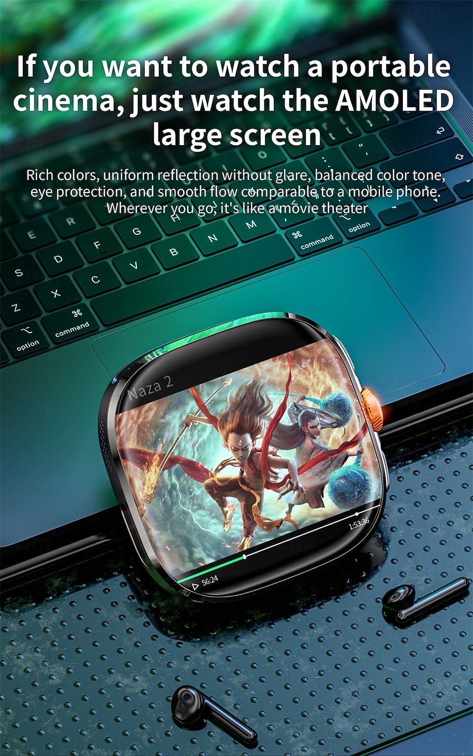 LOKMAT APPLLP 6 MAX Smart Watch 2.16 inch 4G LTE Cellular Smartwatch Phone Pedometer Call Reminder Sleep Tracker Compatible with Android iOS Unisex GPS Hands-Free Calls Media Control IPX-4 48mm Watch 2026 - $213.09 –P8