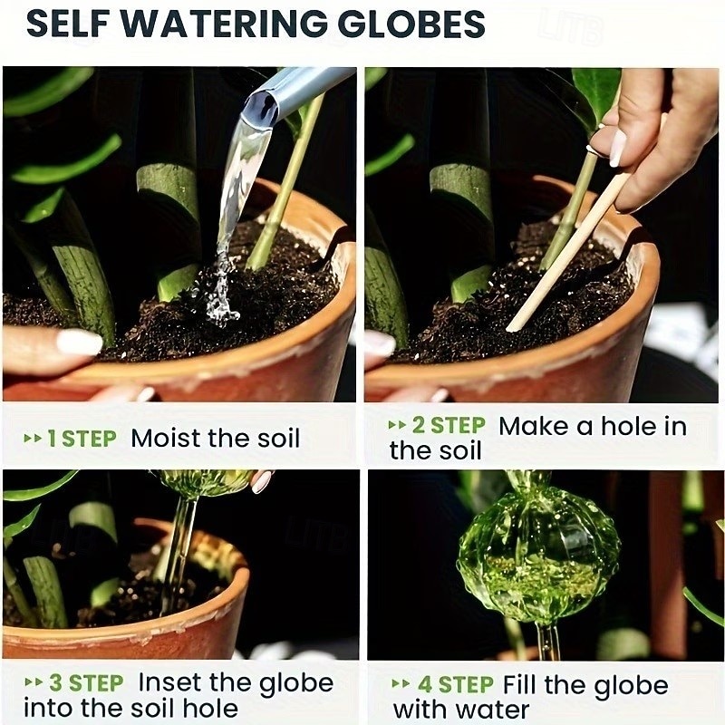 3/6PCS Cactus-shaped Automatic Watering Device Set, Plastic Watering Ball Tips, for Self-watering, Charming Decorative Design, Green 2026 - €10.78 –P9