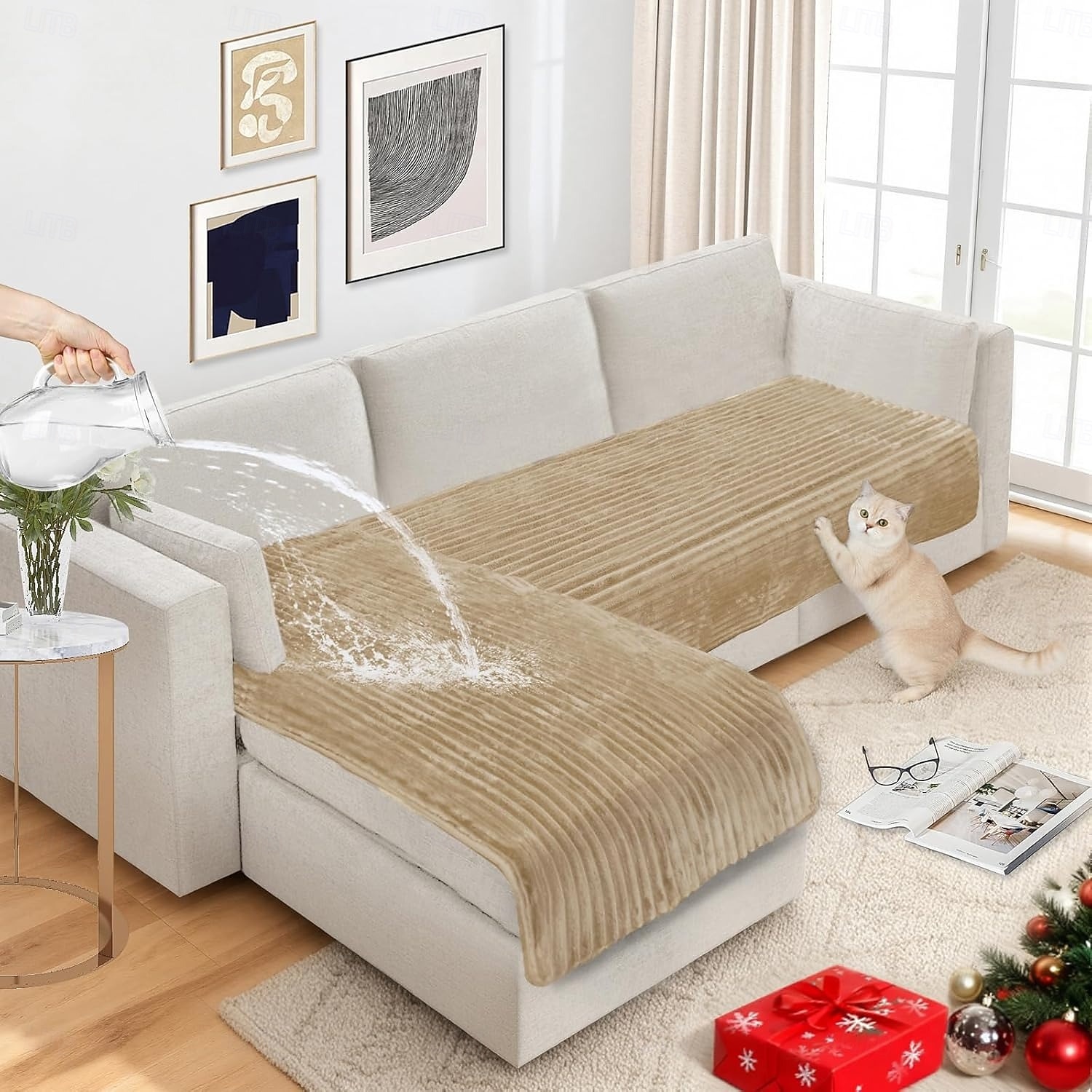 100% Waterproof Couch Cover, Couch Covers for Dogs Washable, Non Slip Sectional Couch Covers for 3 Cushion Sofa Pet Friendly, Sofa Covers Protector, Dog Bed Cover 2026 - $18.99 –P15