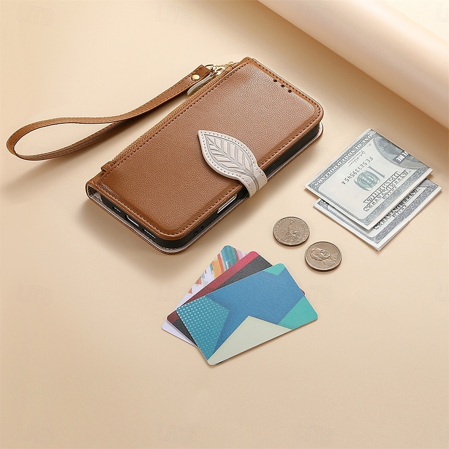telefon Etui Til Samsung Galaxy S26 S26 Pluss S26 Ultra Lommebok-kortveske Flip deksel Glidelås med håndleddsstropp Støtte Kontor / Bedrift TPU PU lær 2026 - $17.99 –P14