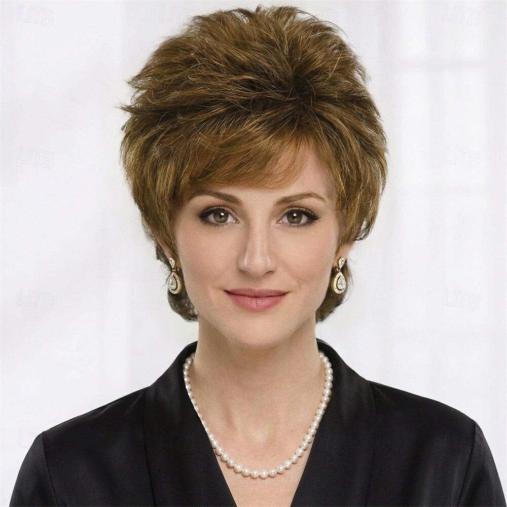 2026年 女性用シックなショートブロンドピクシーウィッグ - 軽いレイヤーでふわふわのボリューム  コレクション – $34.99 –P3