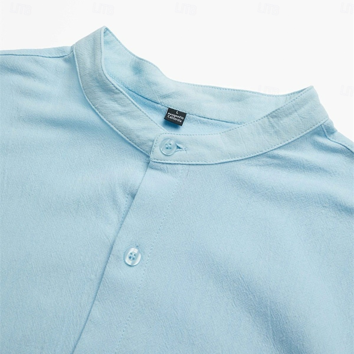 Per uomo Camicia Camicia Estiva Abbigliamento da spiaggia Camicia con Bottoni Semplice Casuale Vacanza Blu Nero Bianco Rosa Manica Lunga Collo alla coreana Primavera & Estate Estate Abbigliamento del 2026 a $25.99 –P4