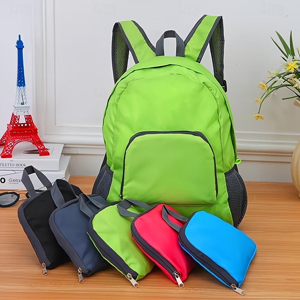 Mochila dobrável de viagem, leve e com grande capacidade, feita de lona, ideal para mulheres. &Homens, ideal para caminhadas, acampamentos e montanhismo. &esportes ao ar livre de 2026 por $12.49 –P1