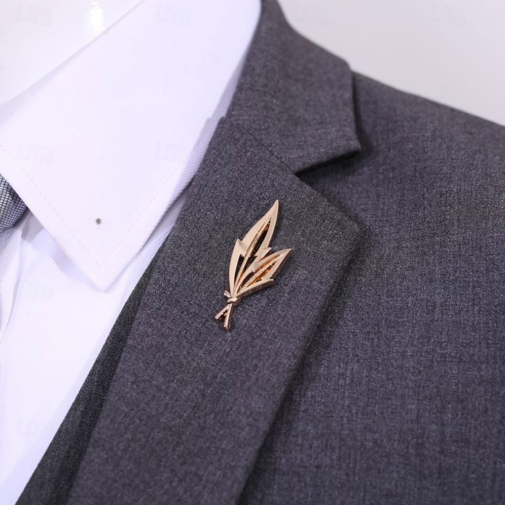 Férfi 1db Mandzsettagombok Ötvözet Melltűk Hétköznapi Napi 3D minimalista Elegáns Szüret A B C 2026 - $4.58 –P7