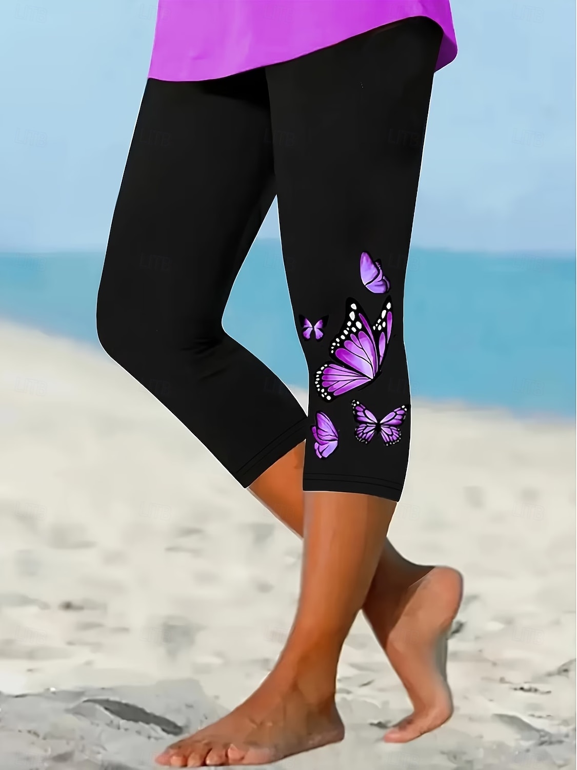 Per donna Chinos Leggings Vacanza Vintage Streetwear Capri Vita Alta Farfalla Stampa Comodità Morbido Confortevole Alta elasticità Quotidiano All'aperto Vacanza Viola Fucsia Arancione Cachi Estate del 2026 a $20.99 –P3