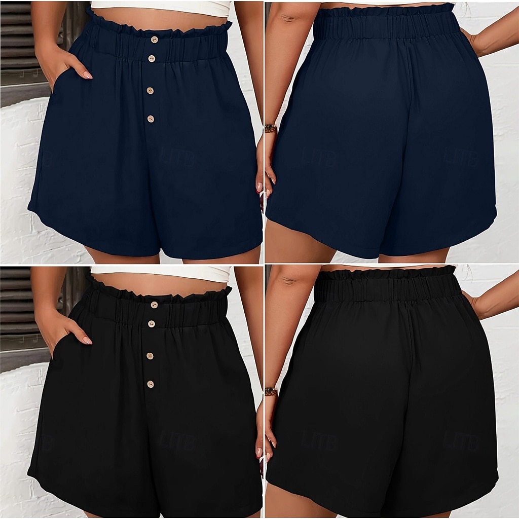 Per donna Shorts Pantaloncini Estivi Shorts da Spiaggia Pantaloncini casual Vacanza Moda Casual Quotidiano Corto Vita Alta Tinta unica Semplice Tasca Elastico in vita Asciugatura Rapida Morbido del 2026 a $20.99 –P1