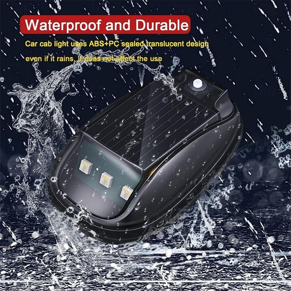 Luce stroboscopica RGB solare per tetto auto con telecomando, luci interne impermeabili per auto, 8 colori, luci stroboscopiche a LED wireless per camion, moto, veicoli, guida notturna del 2026 a $43.99 –P7