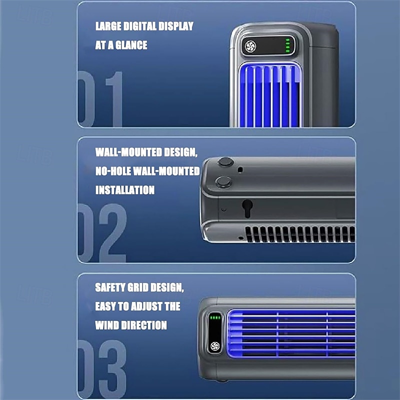 Aire acondicionado portátil, ventilador enfriador de aire personal de 3 velocidades para dormitorio, oficina, hogar y cocina, enfriador evaporativo silencioso de escritorio/torre, recargable por USB. 2026 - $56.99 –P5