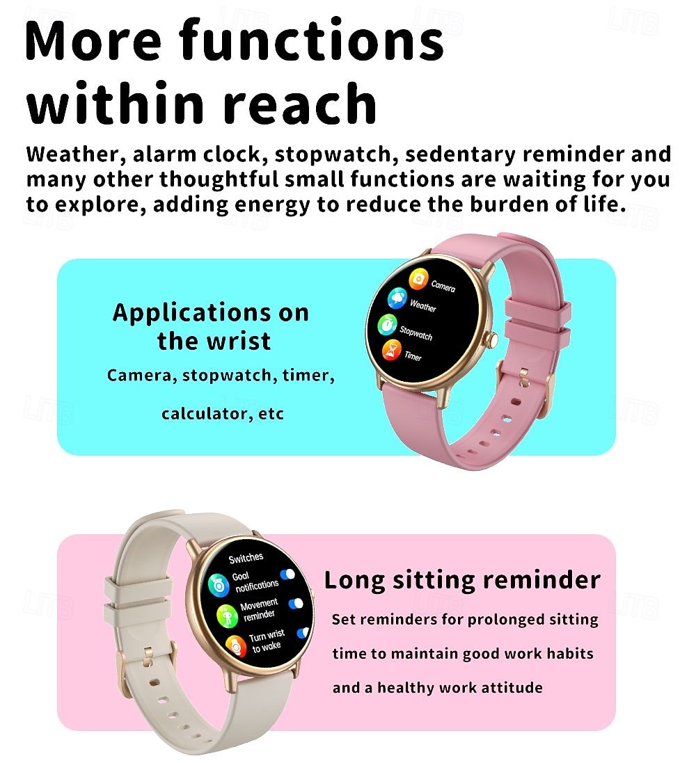 696 Y86 Reloj inteligente 1.43 pulgada Smartwatch Reloj elegante Bluetooth Podómetro Recordatorio de Llamadas Seguimiento del Sueño Compatible con Android iOS Unisexo Llamadas con Manos Libres 2026 - $54.99 –P16