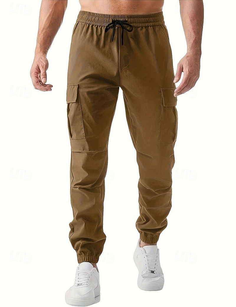 Homens Calças Cargo Corredores Calças Calças Táticas Calças de trabalho Com Cordão Bolso multi Bolso com aba Tecido A Prova de Vento Conforto Mimolet Diário Ao ar livre Feriado Roupa de rua à moda de 2026 por $22.99 –P4