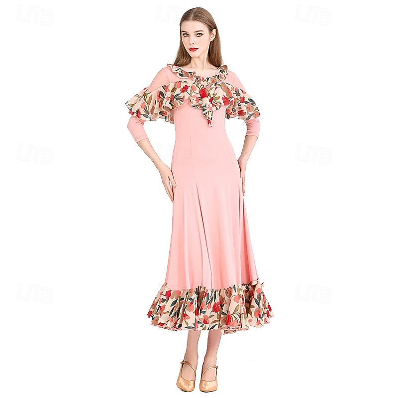 Tiodans Klänning Tryck Plisserat Tvinning Dam Fest Träning Prestanda Långärmad Elastan Polyester 2026 - $163.99 –P5