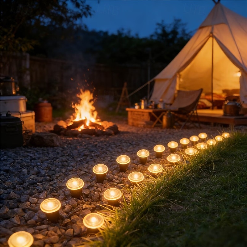 Solar-Powered Led Path Garden Lights  Purple Fairy Lights 30LED IP44 Waterproof  And Durable Recessed Outdoor Garden Lights Suitable For Decorative Lighting Of Walkways Lawns, Camping Parties 2026 - $34.99 –P20
