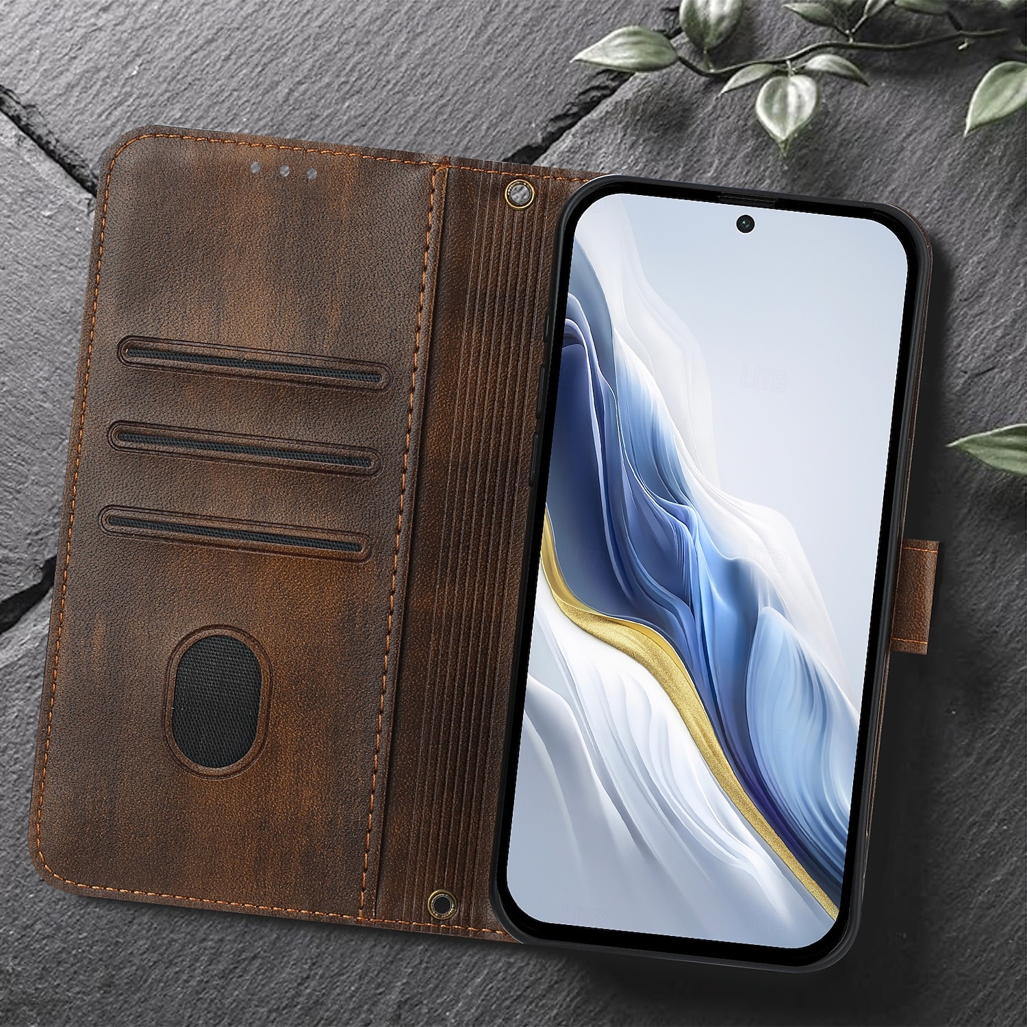 telefon Kılıf Na Samsung Galaxy S26 S26 Ultra Plus Etui na karty portfela Z podpórką Obsługa ładowania bezprzewodowego z paskiem na nadgarstek Retro TPU Skóra PU 2026 - $15.99 –P10