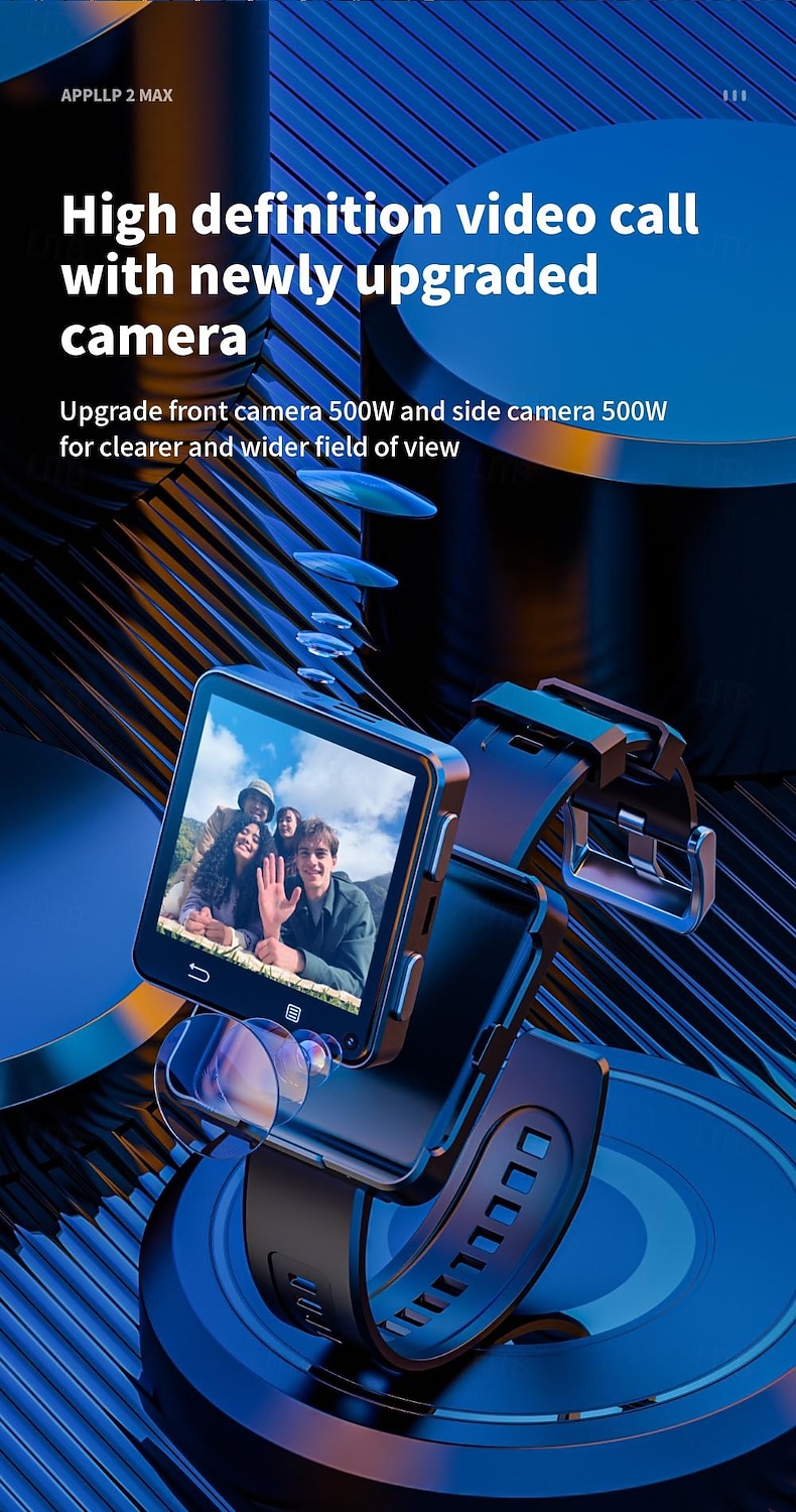 LOKMAT APPLLP 2 MAX Smart Watch 2.64 inch 4G LTE Cellular Smartwatch Phone Pedometer Call Reminder Alarm Clock Compatible with Null Unisex GPS Hands-Free Calls Media Control IPX-4 57mm Watch Case 2026 - $243.89 –P7