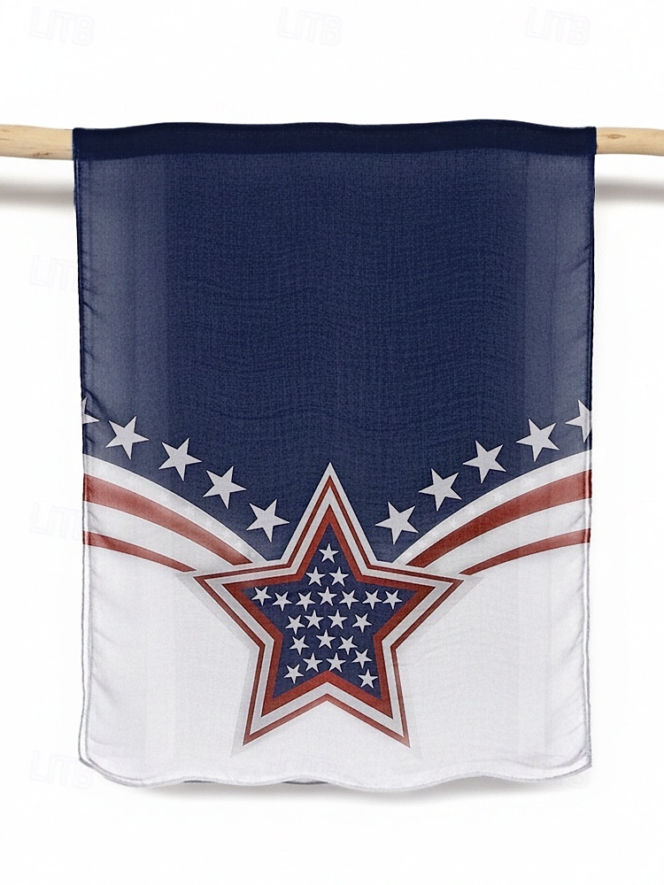 Patriotischer Damenschal aus Polyester-Chiffon, leicht und atmungsaktiv mit Sternenmuster, ideal für die Feierlichkeiten zum 250. Jahrestag der USA, den Unabhängigkeitstag, den Alltag und den Urlaub. 2026 - $19.99 –P4
