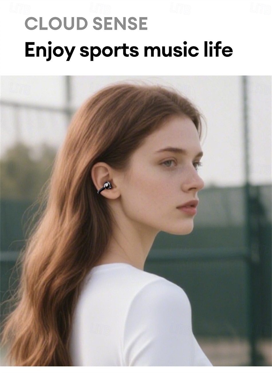 Lenovo draadloze oordopjes met open oorclip, Bluetooth 5.3 hoofdtelefoon met oplaadcase, 25 uur speeltijd, compact &Krachtig geluid, ingebouwde microfoon, comfortabele oordopjes voor sport, training, 2026 - $36.99 –P10