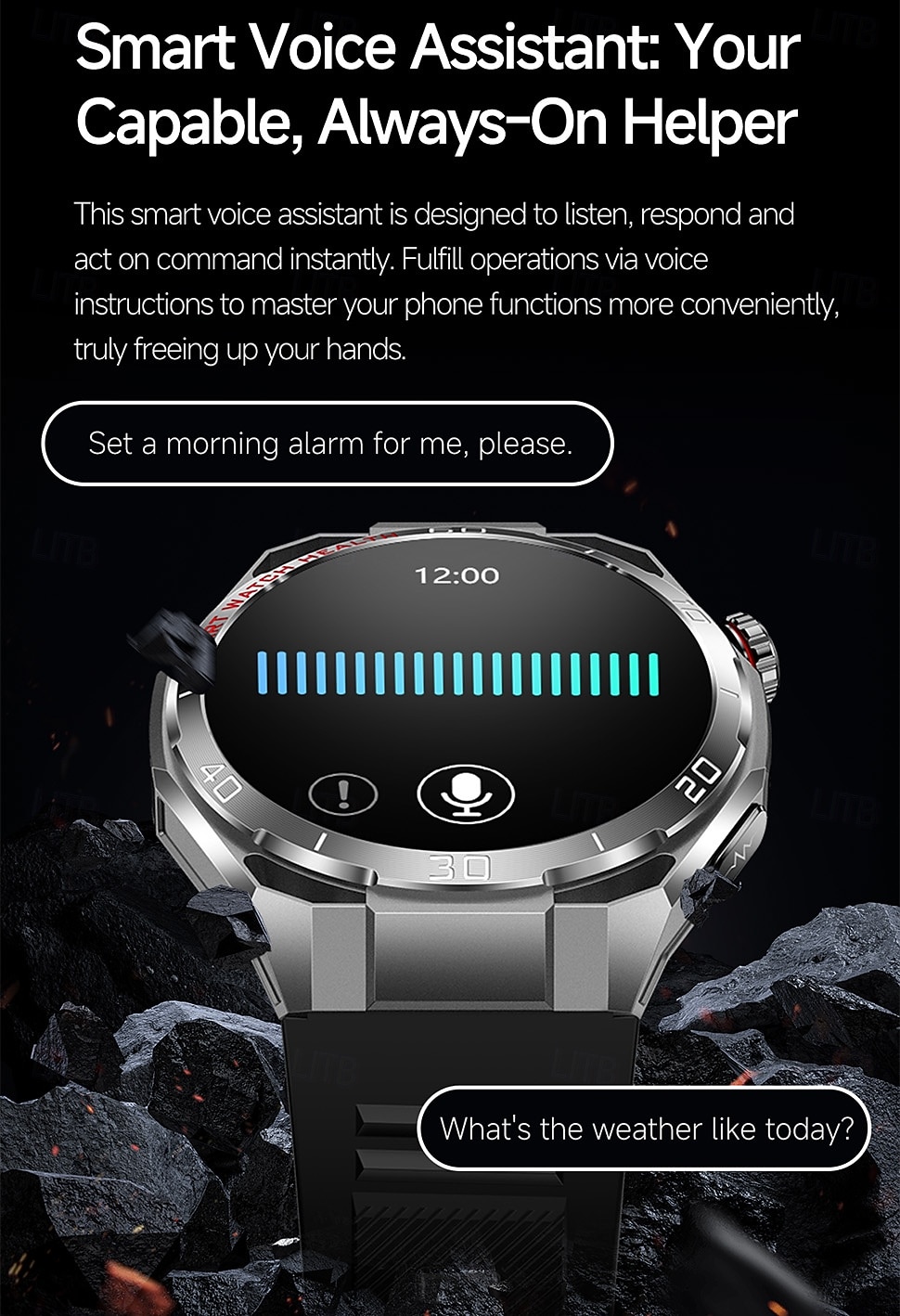 iMosi TK40 Slimme horloge 1.47 inch(es) Smartwatch met Bluetooth-belfunctie Stappenteller Gespreksherinnering Activiteitentracker Compatibel met: Android iOS Uniseks Handsfree bellen Mediabediening 2026 - $88.99 –P13