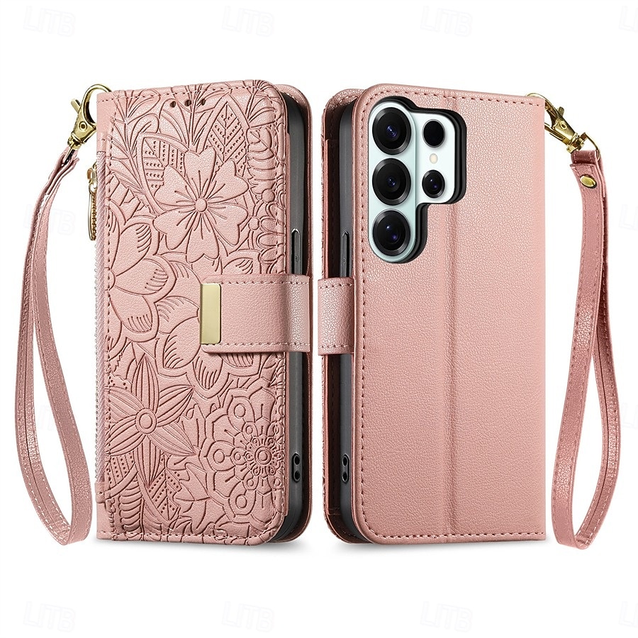 Phone Case For Samsung Galaxy S26 S26 Plus S26 Ultra Wallet Case Flip Cover with Stand Holder Zipper with Wrist Strap Tree Retro TPU PU Leather 2026 - $18.99 –P11