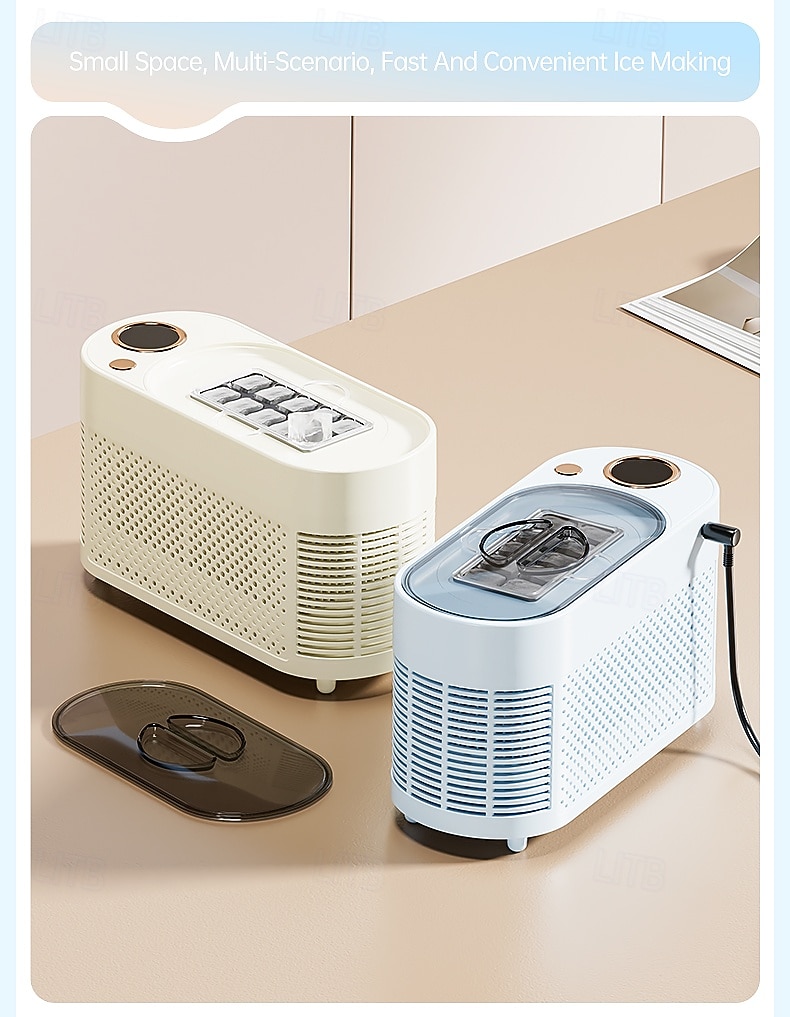 Миниатюрный портативный льдогенератор, настольный, быстрое приготовление льда за 10-15 минут, 8 твердых кубиков льда за цикл, компактный, небольшой, быстродействующий льдогенератор для дома, офиса, 2026 - $115.99 –P4
