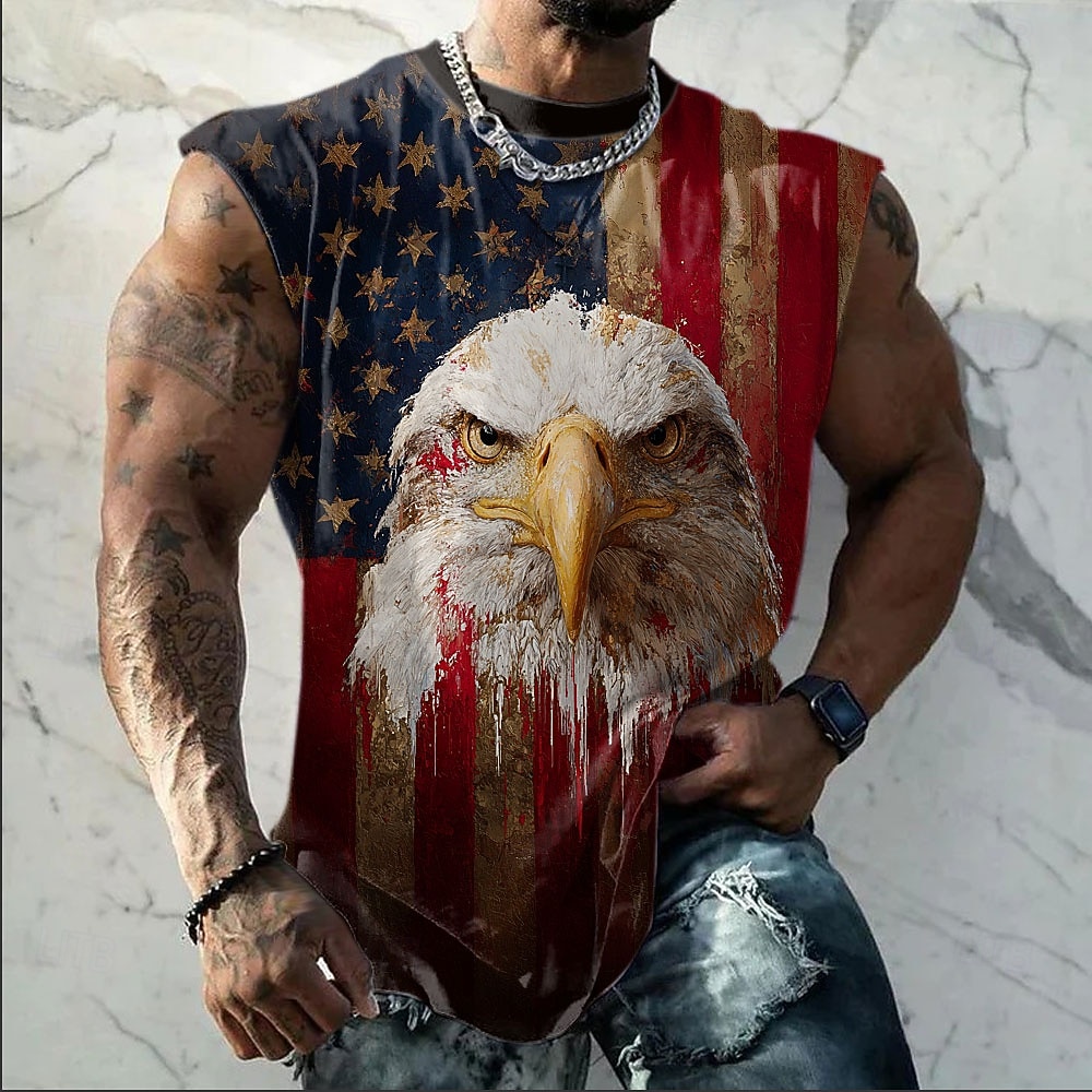 4 juli 2026 250:e minnesdagen Herrers Patriotisk Designer Patriot US Flag T-shirt 2026 - $17.99 –P2