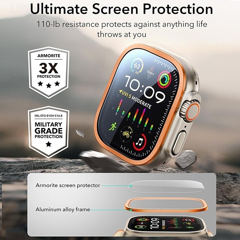 [4 пакета] Часы Защитная плёнка для экрана Совместим с Apple Watch Ultra 49mm Максимальное покрытие Сенсорный чувствительный HD Очистить Закаленное стекло Аксессуары для часов 2026 - $17.99 –P6