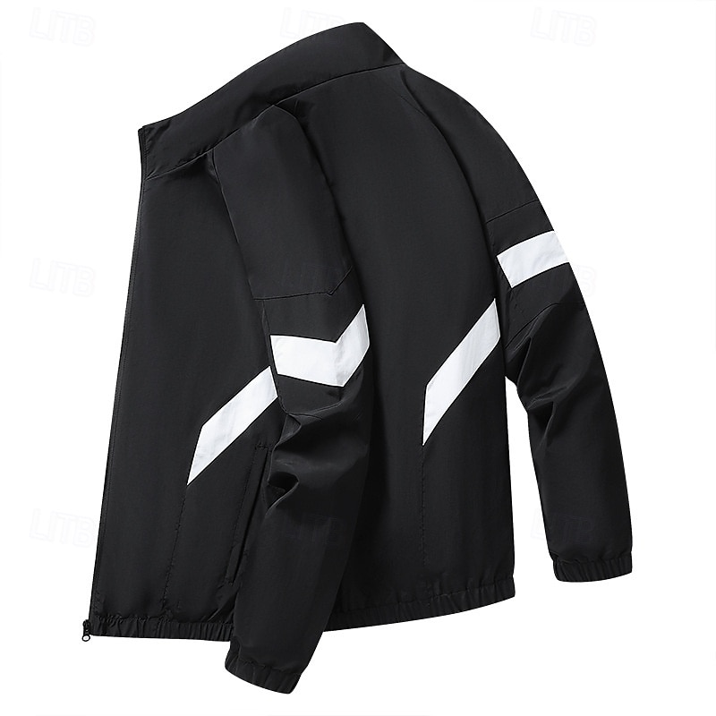 Ανδρικά Συνδυασμός Χρωμάτων Καλοκαίρι Ποδοσφαίρου Παγκόσμιος αγώνας Jachetă de Alergat Μπουφάν εξωτερικού χώρου Αθλητικό μπουφάν Άνοιξη Φθινόπωρο Φερμουάρ Τσέπη Μπλοκ χρωμάτων Μακρυμάνικο 2026 - $37.99 –P5