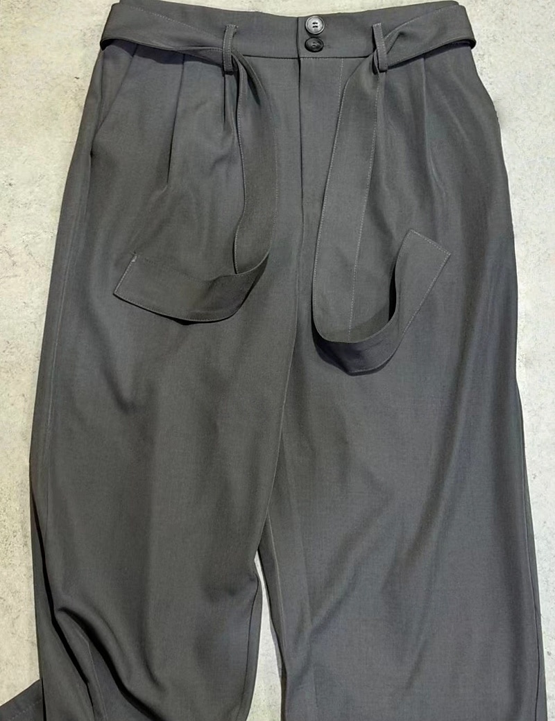 Herr Långbyxor Kostymbyxor Ficka Knappar Slät Komfort Andningsfunktion Fullängd Hem Utomhus Streetwear Semester Mode Marinblå Grå Oelastisk 2026 - $36.99 –P9
