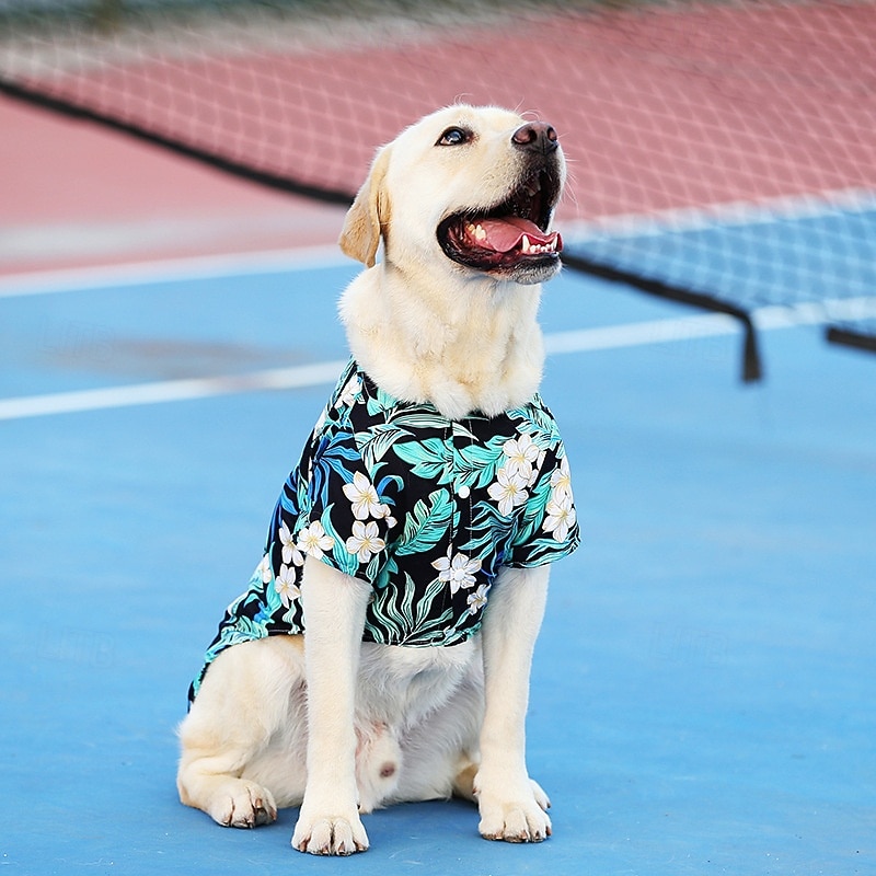 Костюм собачьей гавайской рубашки, стильные летние футболки для собак, гавайская рубашка для маленьких, средних и больших собак, дизайн для летнего отдыха в стиле луау на пляже или в лагере. 2026 - $7.49 –P10