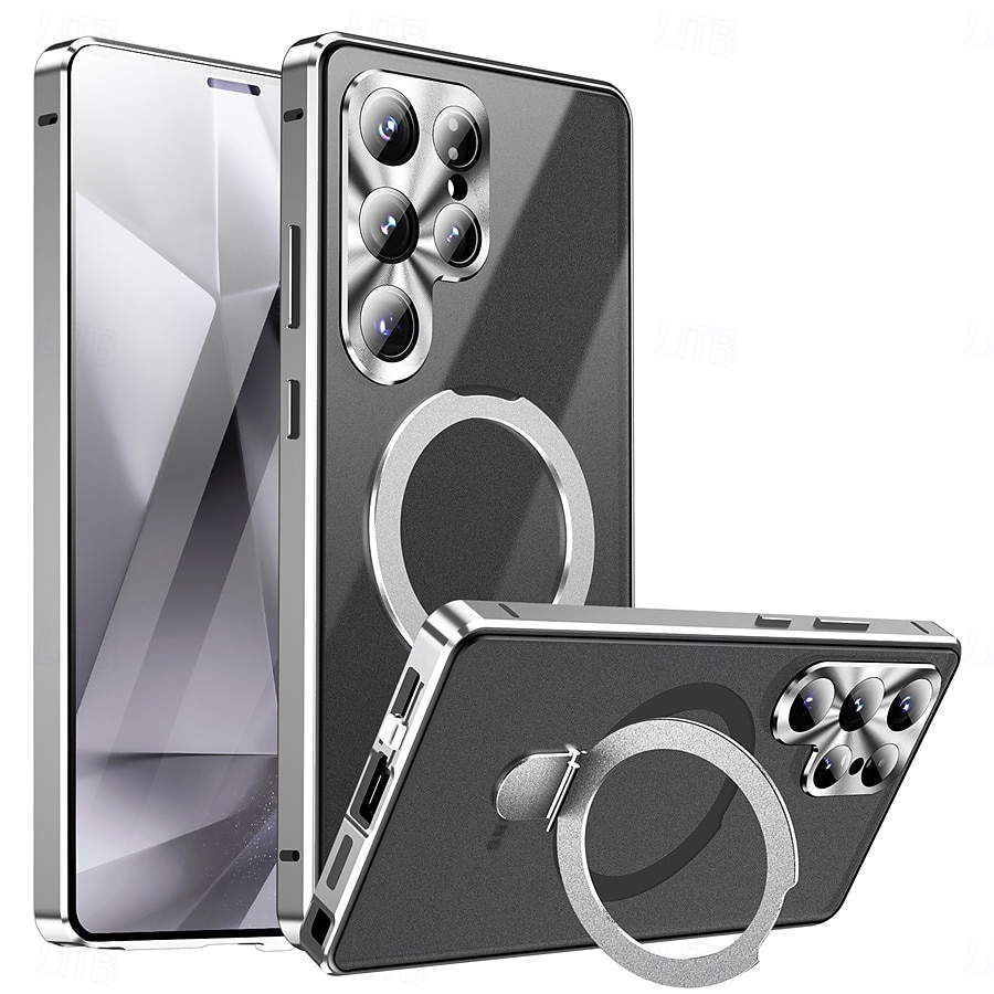 teléfono Funda Para Samsung galaxia S26 Ultra S25 Ultra Estuche delgado Desmontable y protector de pantalla Soporte para Anillo Aleación de aluminio 2026 - $32.99 –P3