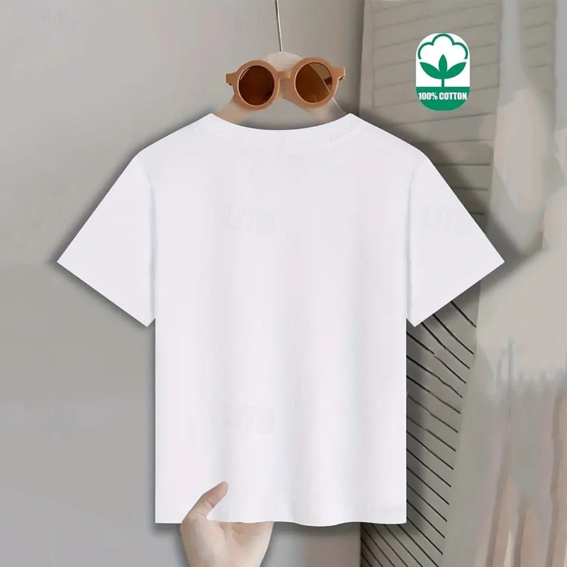 100% Cotone Bambini Ragazzi Bianco Grafico Calcio Magliette da calcio Maglietta Blusa Girocollo Manica Corta All'aperto Abbigliamento Quotidiano Moda Streetwear Designer Stampa Estate del 2026 a $15.99 –P4