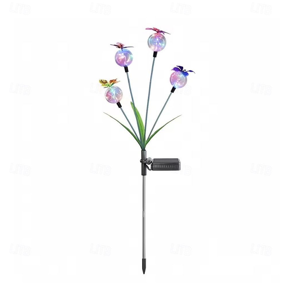 Lampe solaire de jardin en forme de papillon, boule lumineuse oscillante qui se balance au gré du vent, éclairage décoratif RGB pour cour, terrasse et allée (1 pièce) de 2026 ? $16.49 –P5