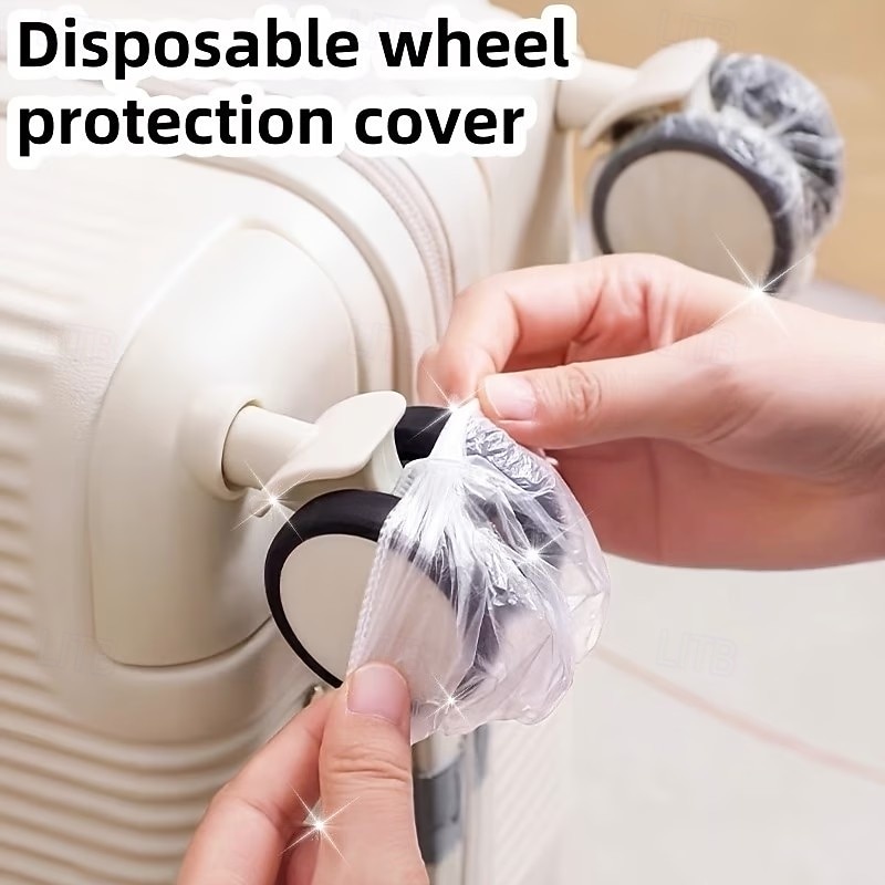 Coprimozzi per ruote da valigia da 100 pezzi - coperture protettive antipolvere per bagagli, forniture da viaggio usa e getta, adatte per valigie trolley del 2026 a $9.99 –P6