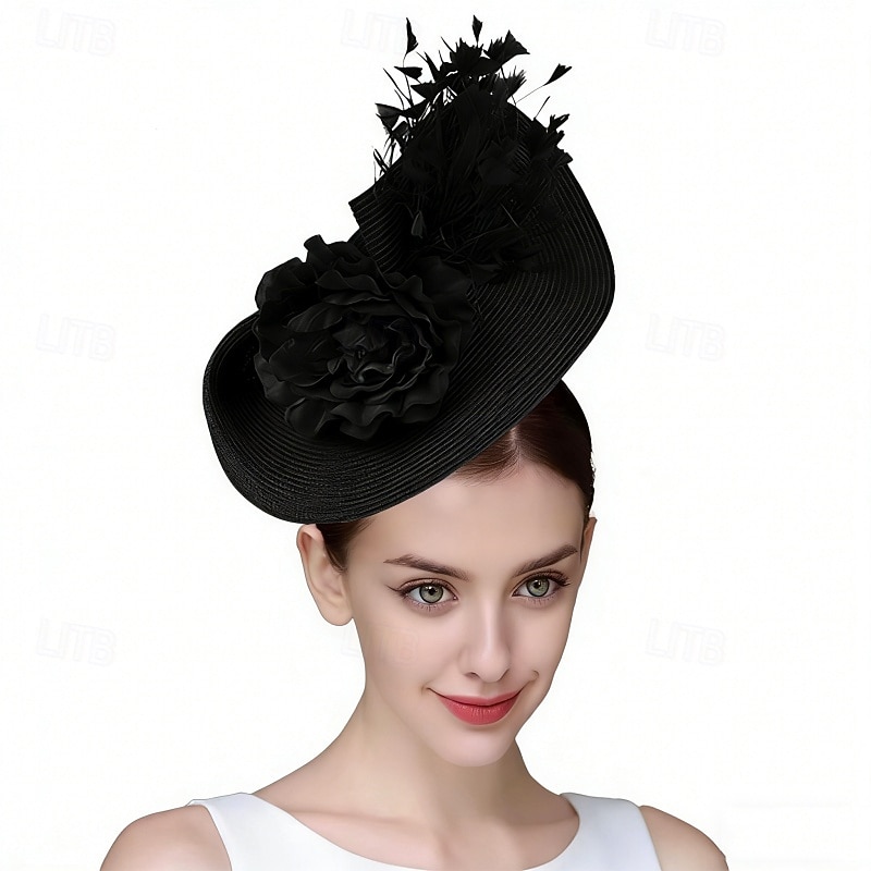 fascinators polyester Bryllup Bursdag Årgang søt stil Med Fjær Blomster Hodeplagg Hodeplagg 2026 - $22.99 –P4