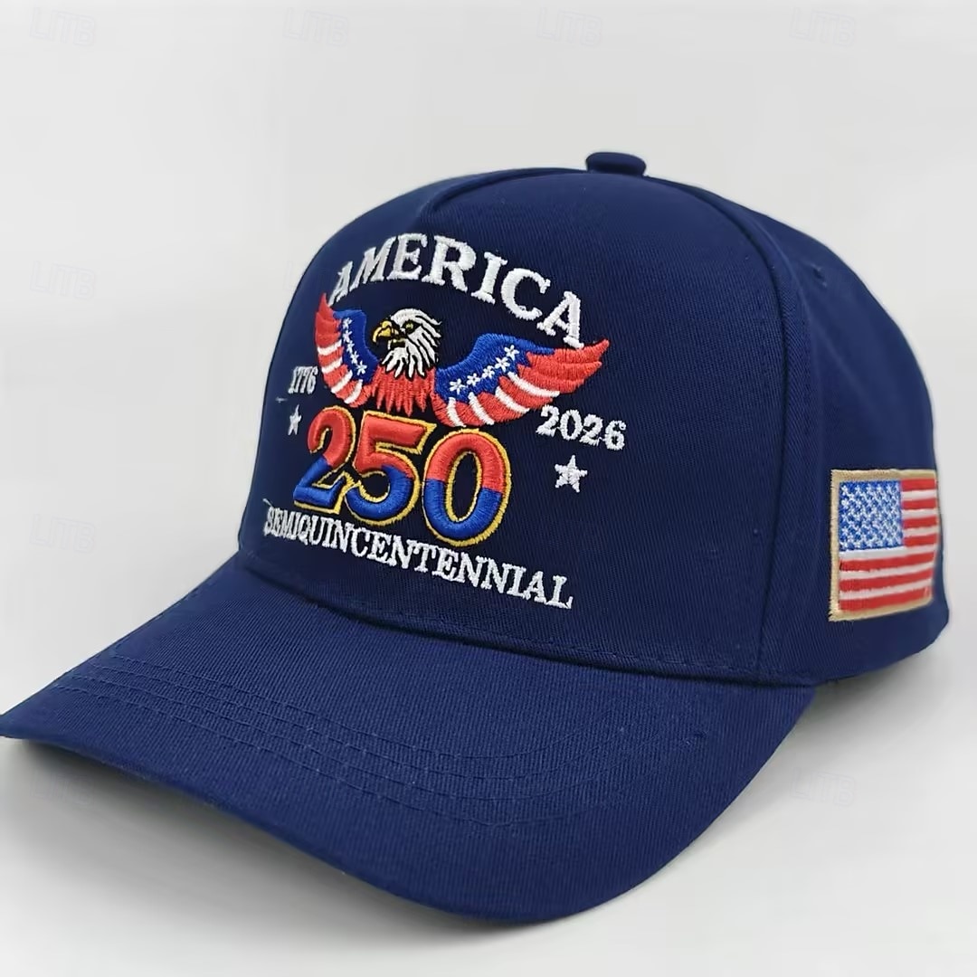 Casquette commémorative du 250e anniversaire des États-Unis, motif aigle patriotique, semi-quincentenaire 1776-2026, broderie drapeau américain, casquette de baseball ajustable de 2026 ? $21.99 –P2