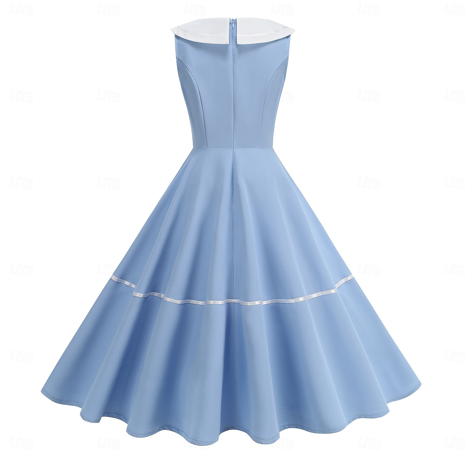 Anos 50 Retro Vintage Até os Joelhos Vestidos Rockabilly Vestido Flare Sem Mangas Côr Sólida Fantasia Mulheres Carnaval Baile de Máscaras Baile de Formatura Festa de Noite Festa de Noivado Adulto de 2026 por $47.99 –P17