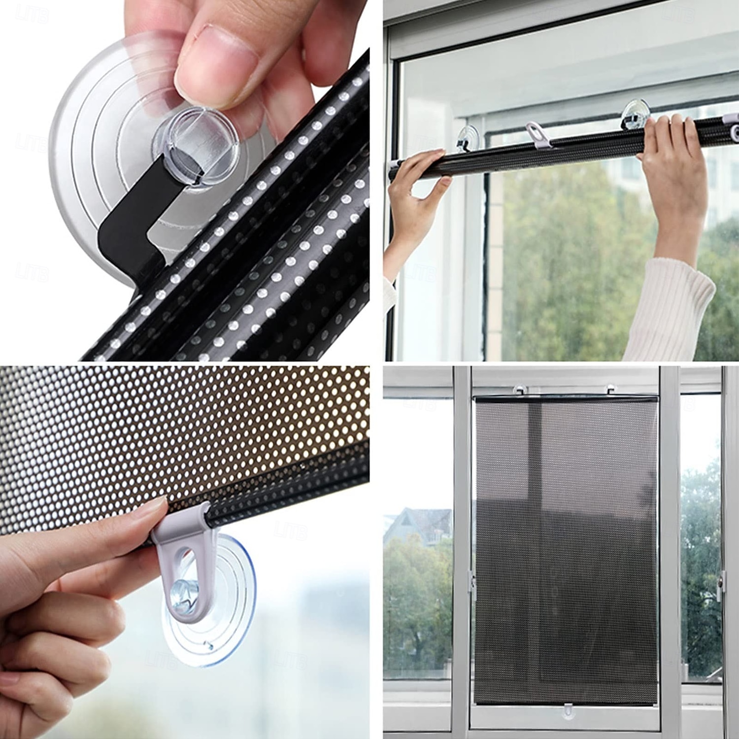 Pare-soleil rétractable d'intérieur à ventouses pour vitres latérales de voiture, stores temporaires portables pour vitres de salle de bain ou de voiture. de 2026 ? $24.99 –P11