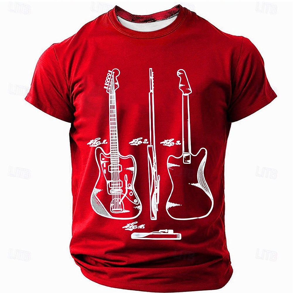 Per uomo Chitarra Gergo divertente Maglietta Manica Corta maglietta Stampa 3D Girocollo Camicia Moda Quotidiano Quotidiano Streetwear Nero Estate Primavera Abbigliamento S M L XL XXL XXXL del 2026 a $21.99 –P4