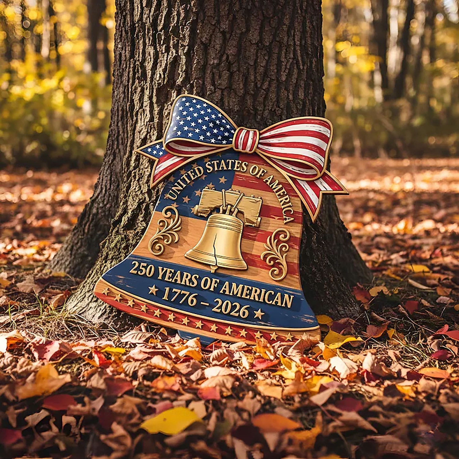 Dřevěná cedule k 250. výročí Spojených států, vlastenecká dekorace na zavěšení dveří ke Dni nezávislosti, nástěnná plaketa s americkou vlajkou na farmě, dekorace na verandu domu ke Dni nezávislosti 4. 2026 - $13.99 –P6