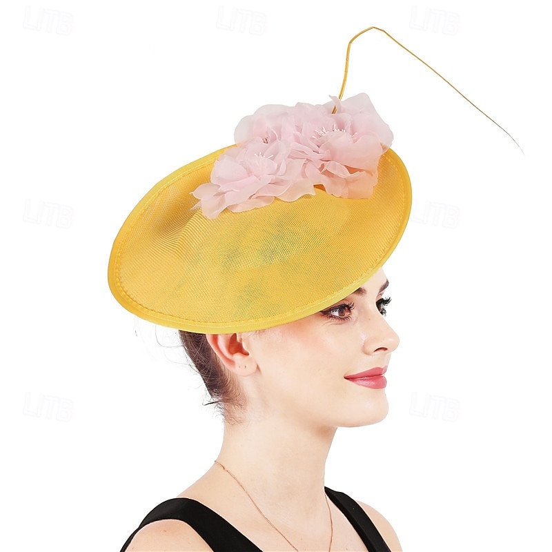 Fascinators Tejido Boda Cumpleaños Elegante Retro Con Flor Tul Celada Sombreros 2026 - $28.99 –P5
