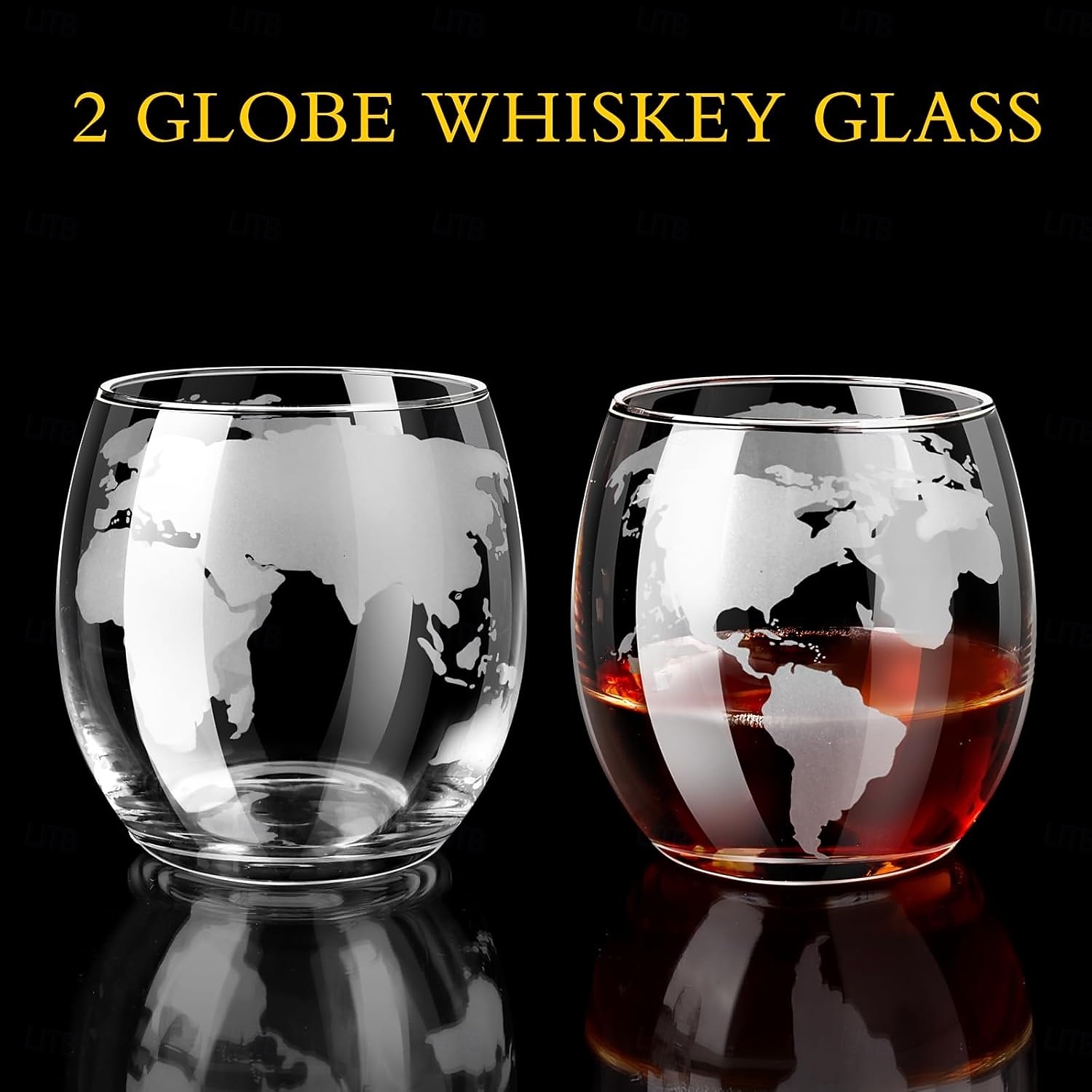 Set di decanter per whisky da uomo, set di decanter a globo per whisky con 2 bicchieri da whisky a globo incisi per liquori, bourbon, cocktail, vodka, scotch - set di decanter per liquori da 850 ml del 2026 a $42.99 –P4