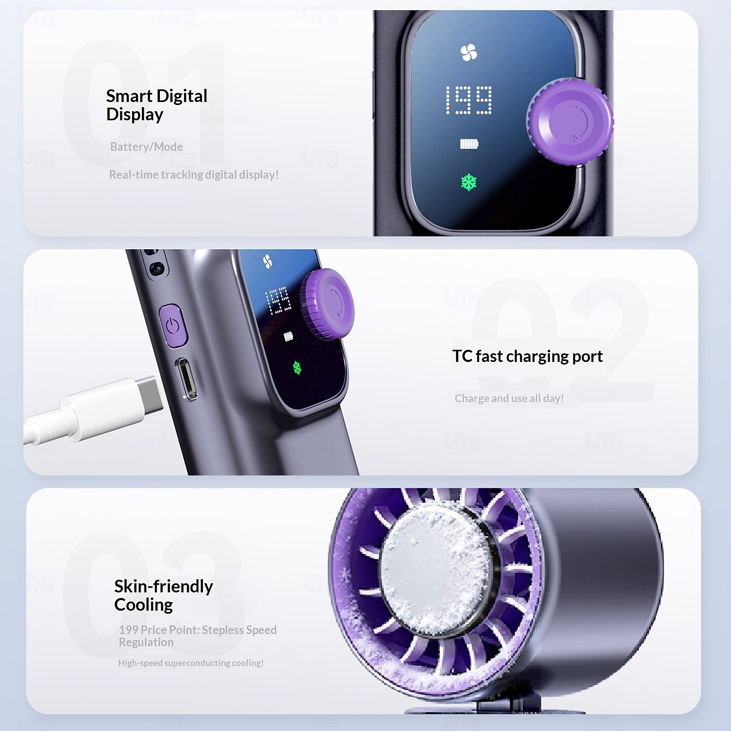 Handheld Fan with Cooling Plate, Portable Personal Fan, Digital Display 199 Speeds Adjustable, Foldable Mini Fan with Lanyard, High Speed Turbo Fan for Women Men Travel, Outdoor, Office 2026 - $29.99 –P10