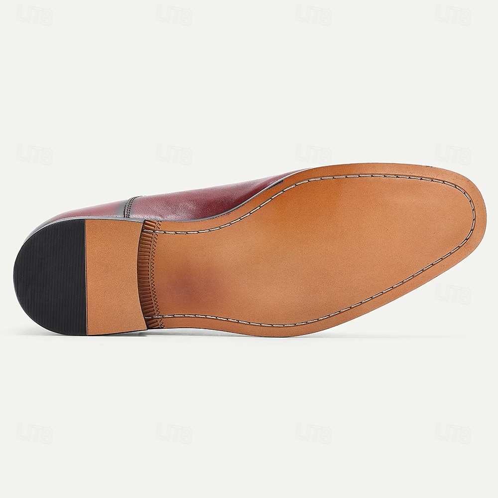 Pantofi eleganți din piele de înaltă calitate pentru bărbați – piele de vacă autentică, vârf Oxford, aspect elegant și elegant, încălțăminte bărbătească confortabilă, ideală pentru nunți, petreceri, evenimente de afaceri și formale 2026 - $109.99 –P7