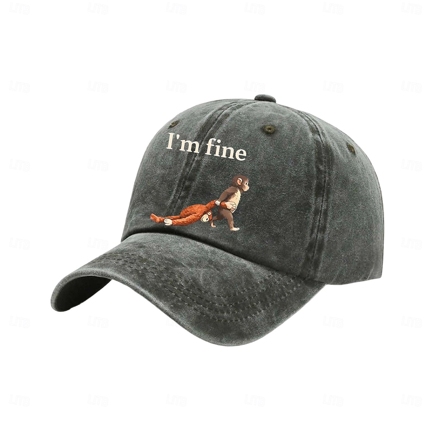 Team Punch Monkey Meme Baseball Cap Hauska vintage-himmeä puuvilla säädettävä isähattu miehille ja naisille 2026 - $19.99 –P10