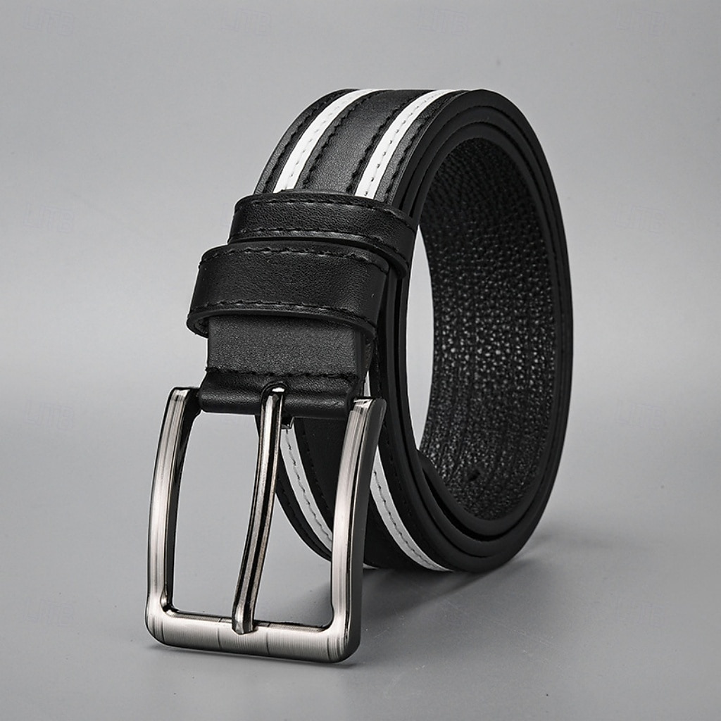Herr Bälte Justerbara Läder Legering Streetwear Nutida Fritid Färgblock Blå Svart Dagligen Företag Formell Midjebälte 2026 - $5.49 –P5