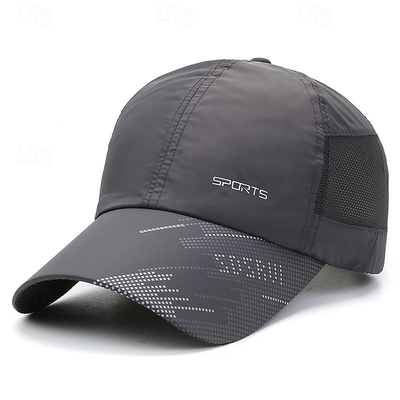 Basebollkeps Löparmössa Solhatt Unisex Holk Joggingkeps Grafisk Klassisk Solskydd Vindtät Värmeavledning för Tennis Baseboll Löpning Sommar Vår Mörkgrå Svart Vit 2026 - $11.49 –P6